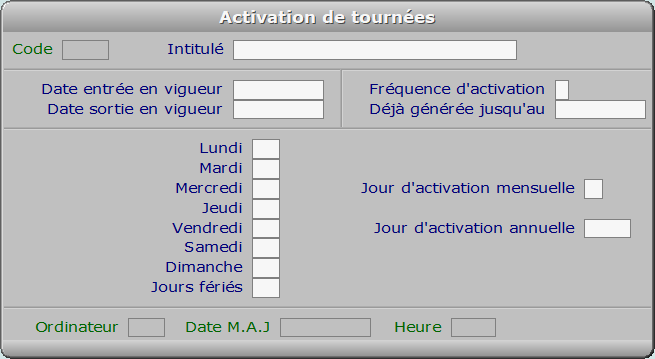 Fiche activation de tournées - ICIM COURSE