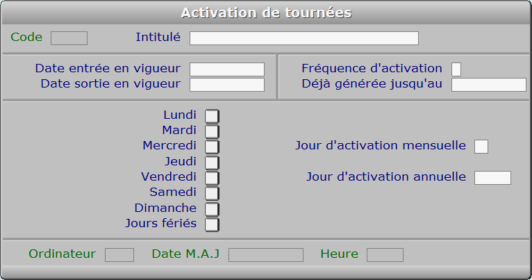 Fiche activation de tournées - ICIM COURSE