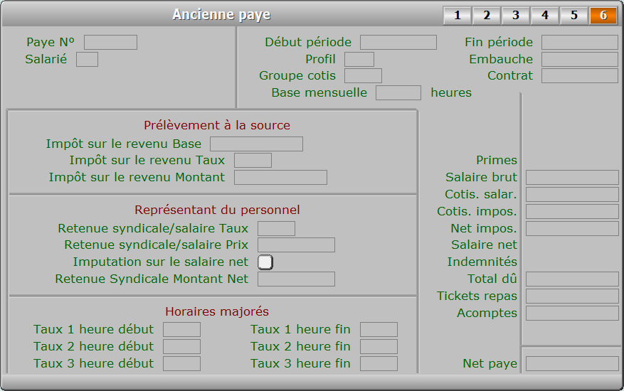 Cache Paye PAYE ICIM - Anciennes Payes