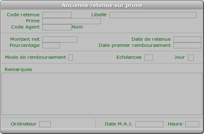 Fiche ancienne retenue sur prime - ICIM RESSOURCES HUMAINES