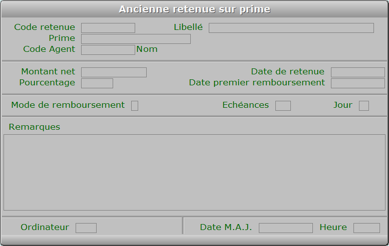 Fiche ancienne retenue sur prime - ICIM RESSOURCES HUMAINES