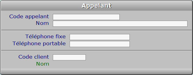 Fiche appelant - ICIM MESSAGERIE