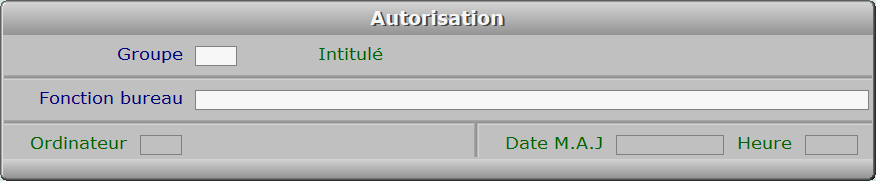 Fiche autorisation - ICIM SYSTEME