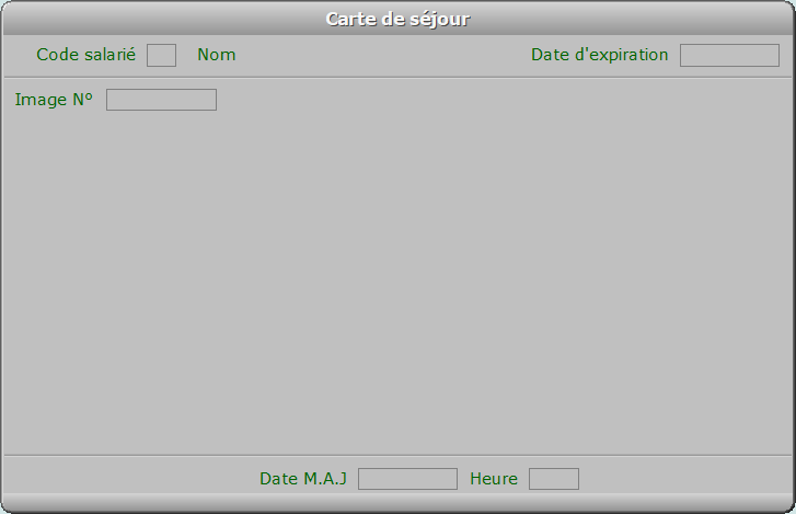 Fiche carte de séjour - ICIM PAYE