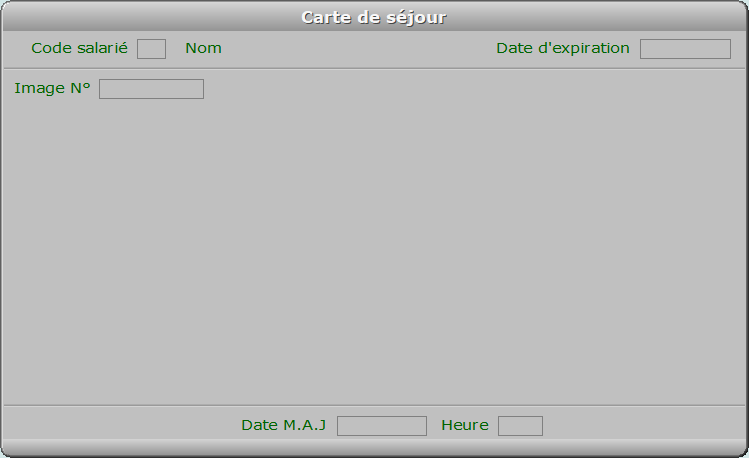 Fiche carte de séjour - ICIM PAYE