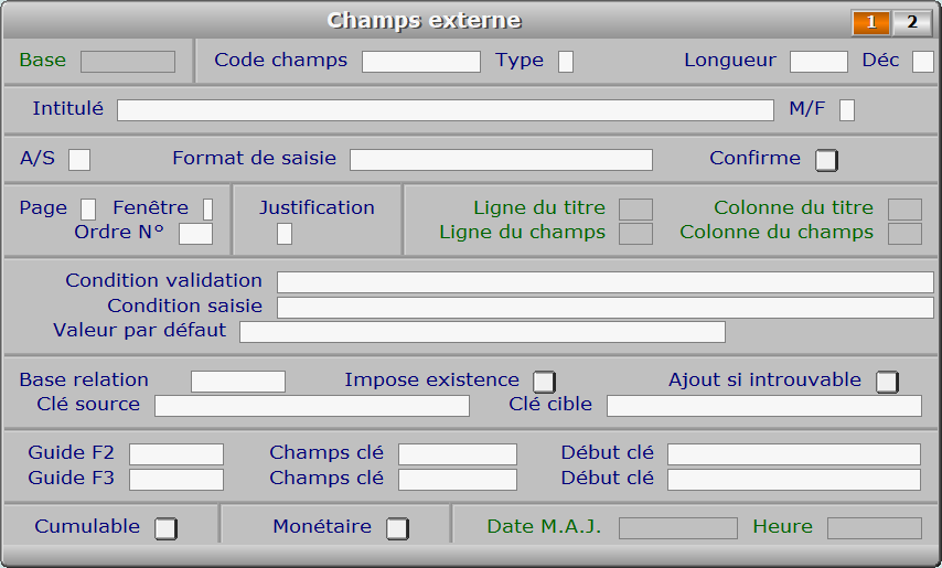 Fiche champs externe - page 1 - ICIM OPTIMUM