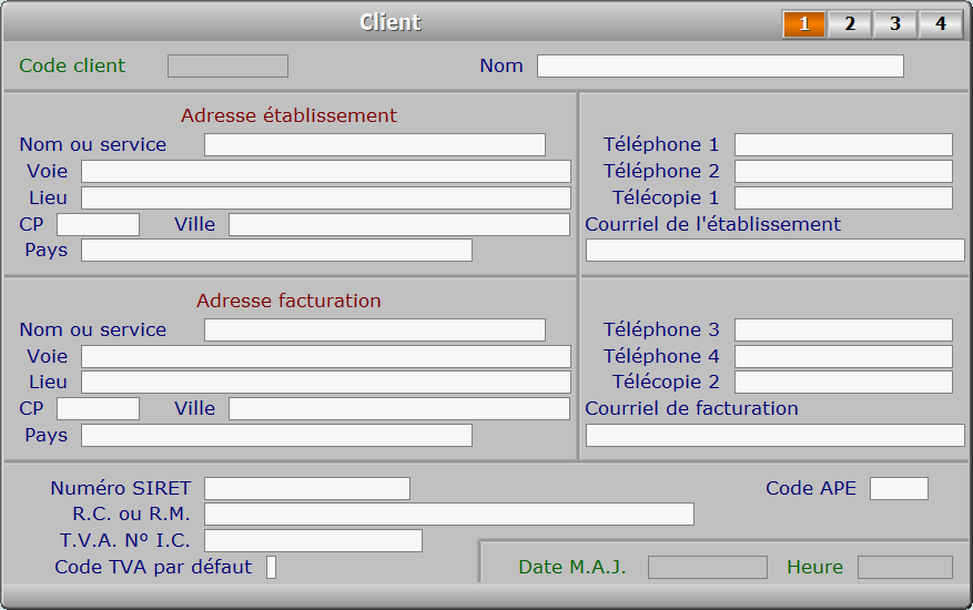 Fiche client - page 1 - ICIM MESSAGERIE