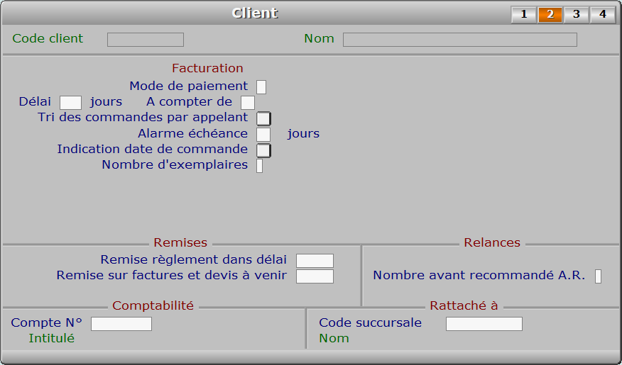 Fiche client - page 2 - ICIM FACTURATION