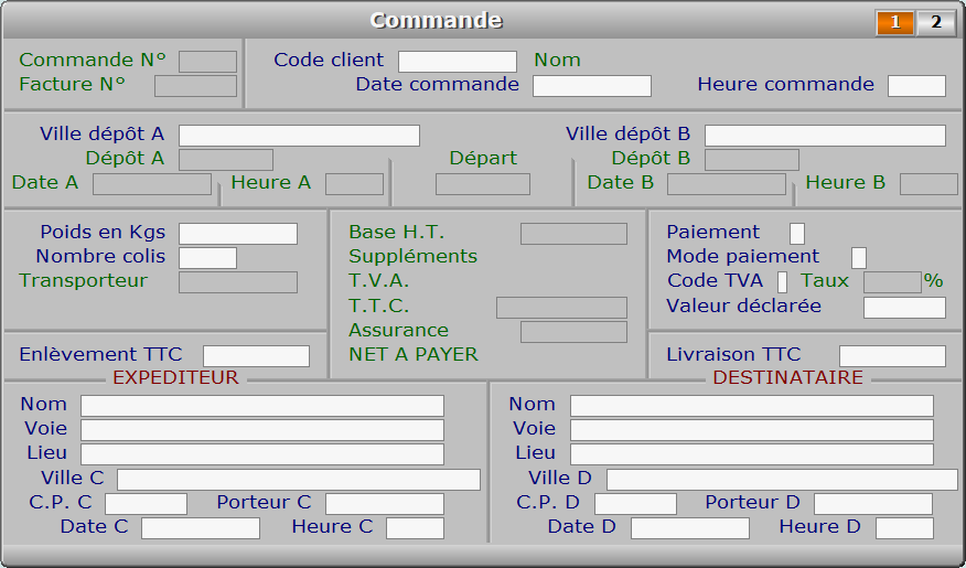 Fiche commande - page 1 - ICIM MESSAGERIE