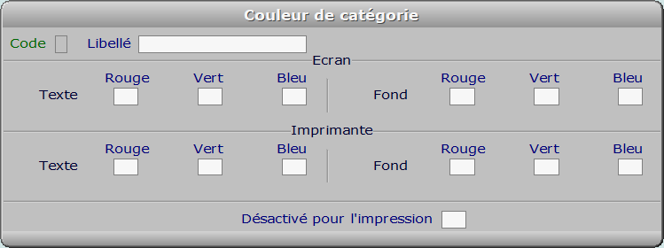Fiche couleur de catégorie - ICIM COURSE