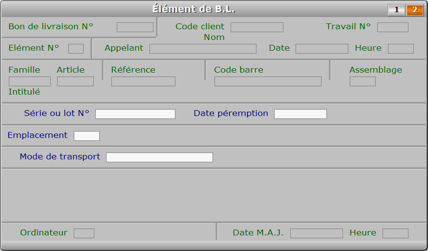Fiche élément de B.L. - page 2 - ICIM STOCK