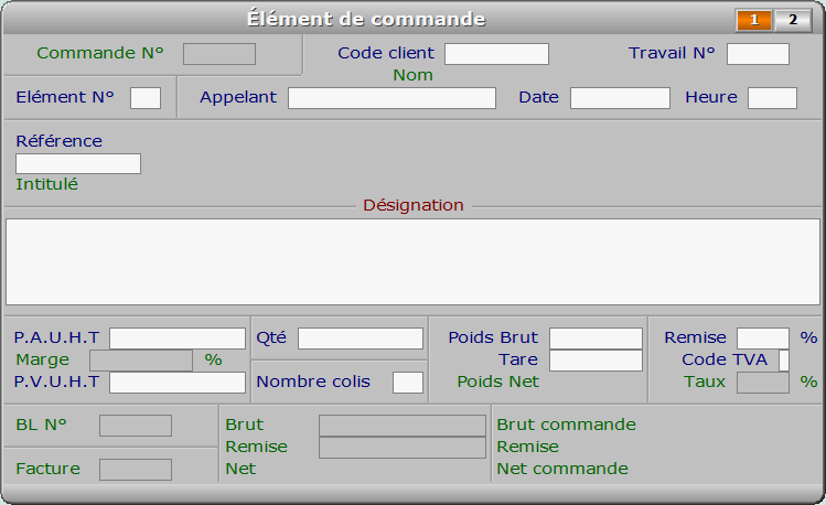 Fiche élément de commande - page 1 - ICIM FACTURATION