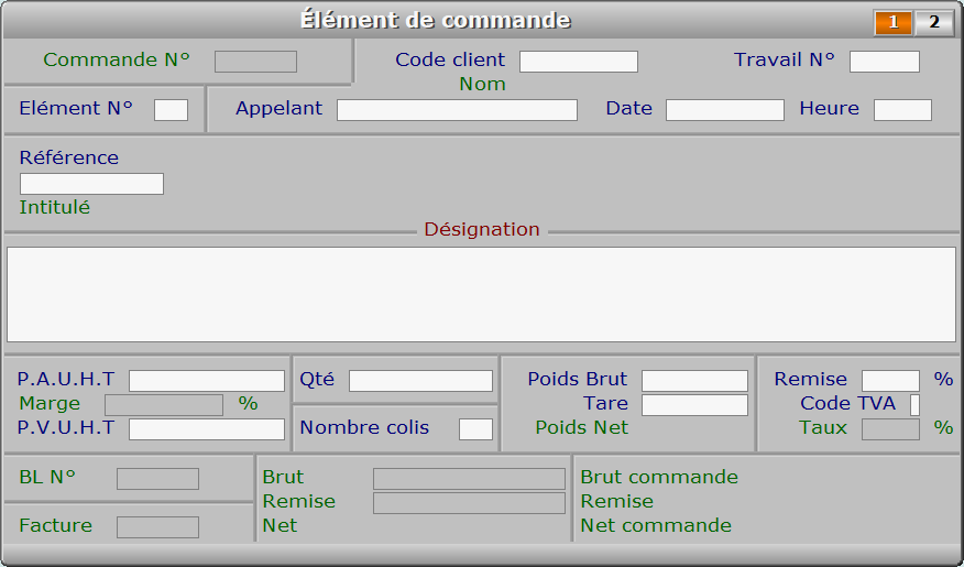 Fiche élément de commande - page 1 - ICIM FACTURATION