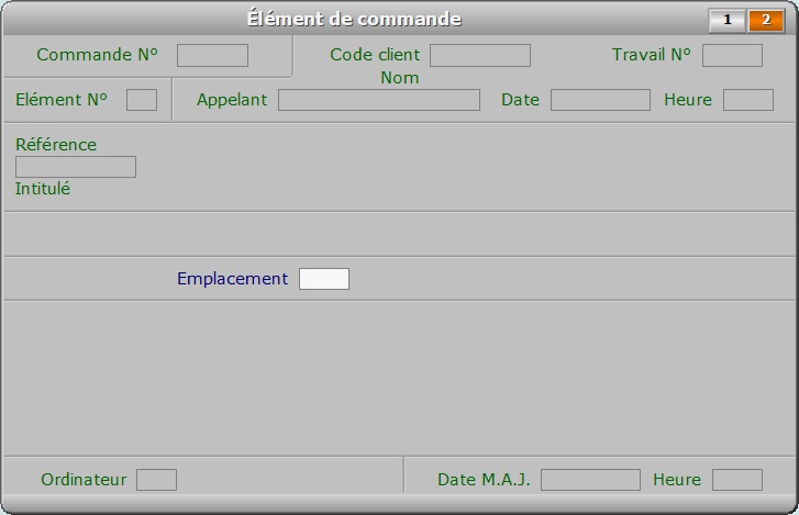 Fiche élément de commande - page 2 - ICIM FACTURATION