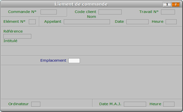 Fiche élément de commande - page 2 - ICIM FACTURATION