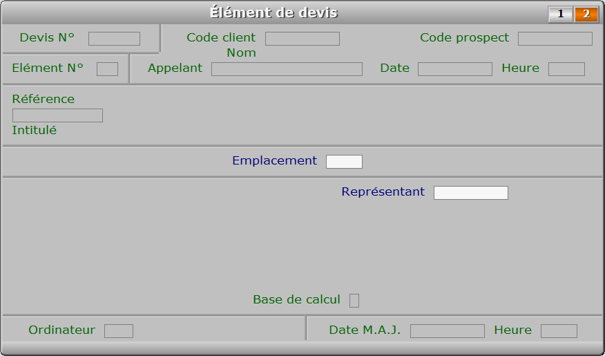 Fiche élément de devis - page 2 - ICIM PROSPECTION