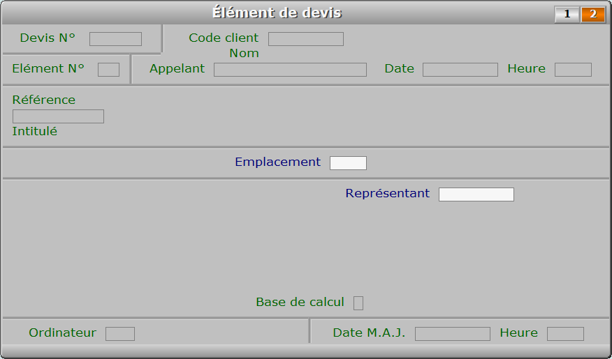 Fiche élément de devis - page 2 - ICIM FACTURATION