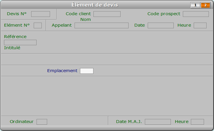 Fiche élément de devis - page 2 - ICIM PROSPECTION