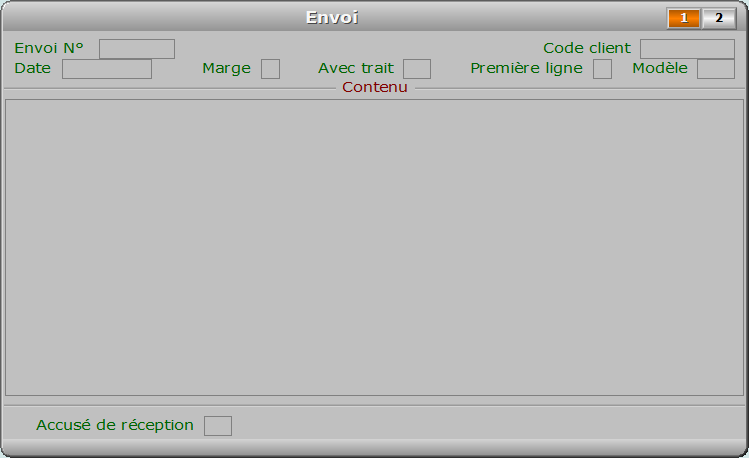 Fiche envoi - page 1 - ICIM FACTURATION
