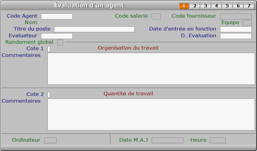 Fiche évaluation d'un agent - page 1 - ICIM RESSOURCES HUMAINES