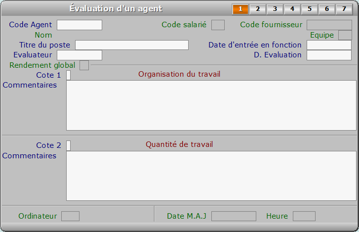 Fiche évaluation d'un agent - page 1 - ICIM RESSOURCES HUMAINES