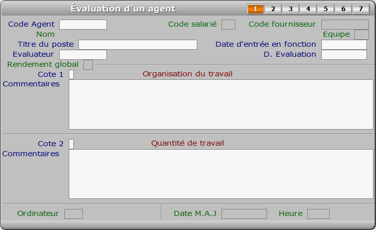 Fiche évaluation d'un agent - page 1 - ICIM RESSOURCES HUMAINES
