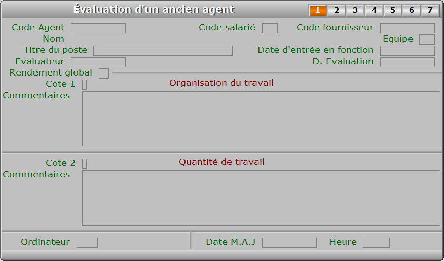 Fiche évaluation d'un ancien agent - page 1 - ICIM RESSOURCES HUMAINES