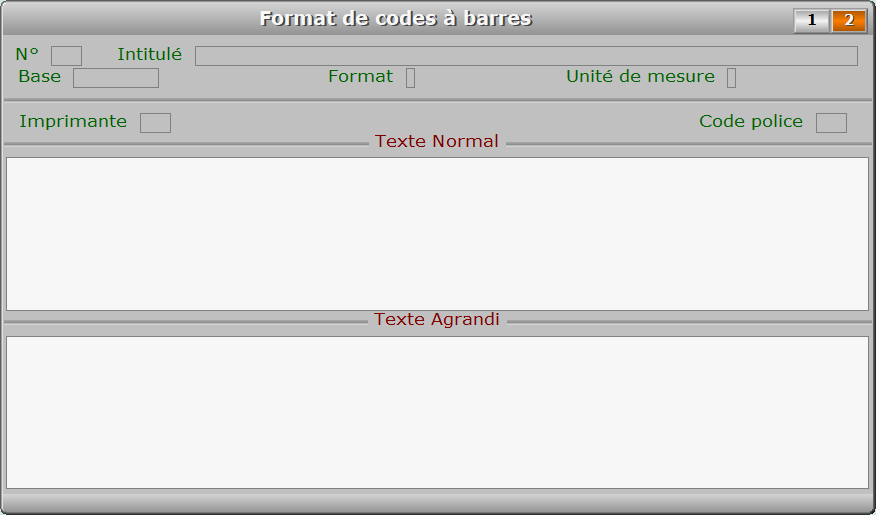 Fiche format de codes à barres - page 2 - ICIM SYSTEME