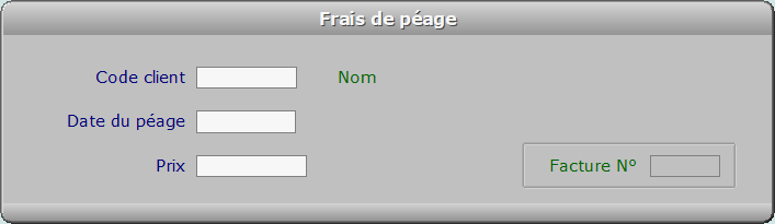 Fiche frais de péage - ICIM FACTURATION