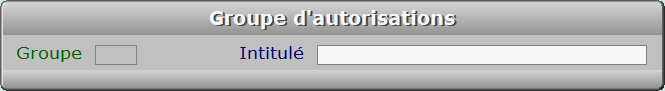 Fiche groupe d'autorisations - ICIM SYSTEME