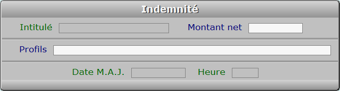 Fiche indemnité - ICIM PAYE