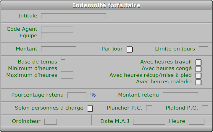 Fiche indemnité forfaitaire - ICIM RESSOURCES HUMAINES