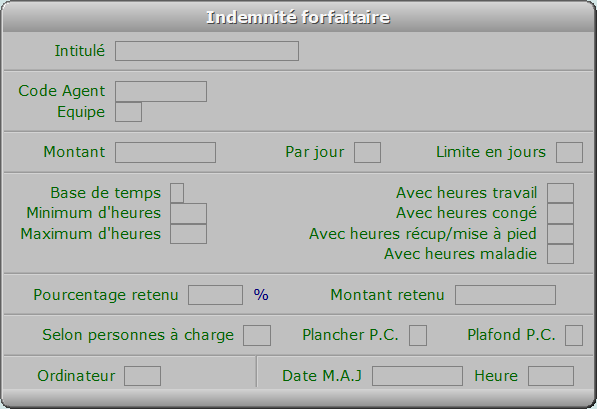 Fiche indemnité forfaitaire - ICIM RESSOURCES HUMAINES