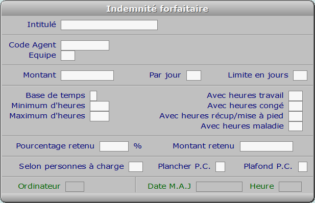 Fiche indemnité forfaitaire - ICIM RESSOURCES HUMAINES