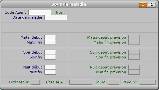 Fiche jour de maladie - page 1 - ICIM RESSOURCES HUMAINES