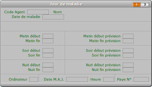 Fiche jour de maladie - page 1 - ICIM RESSOURCES HUMAINES