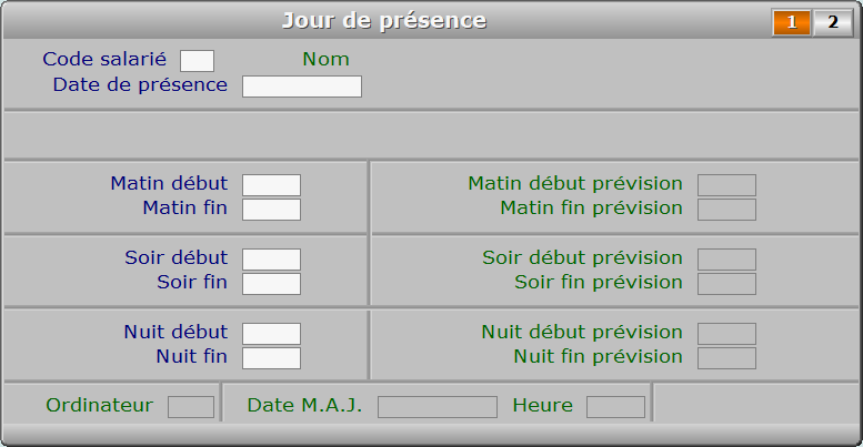 Fiche jour de présence - page 1 - ICIM COURSE