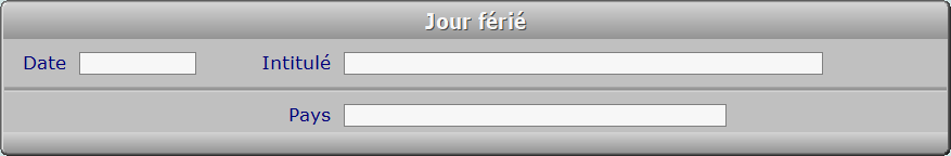 Fiche jour férié - ICIM SYSTEME