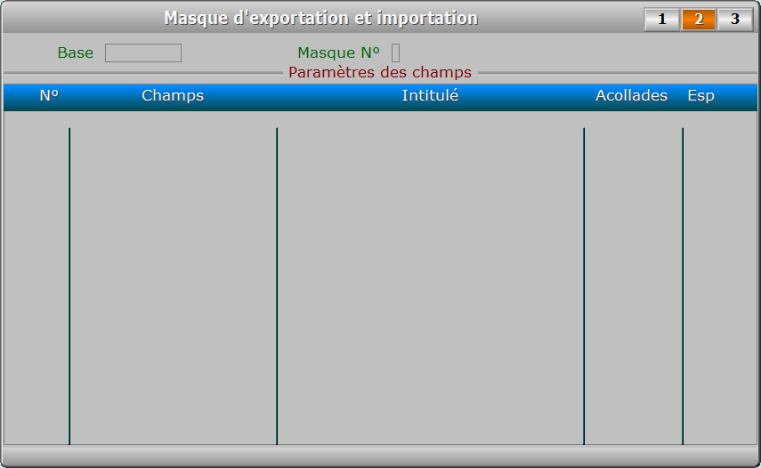 Fiche masque d'exportation et importation - page 2 - ICIM SYSTEME