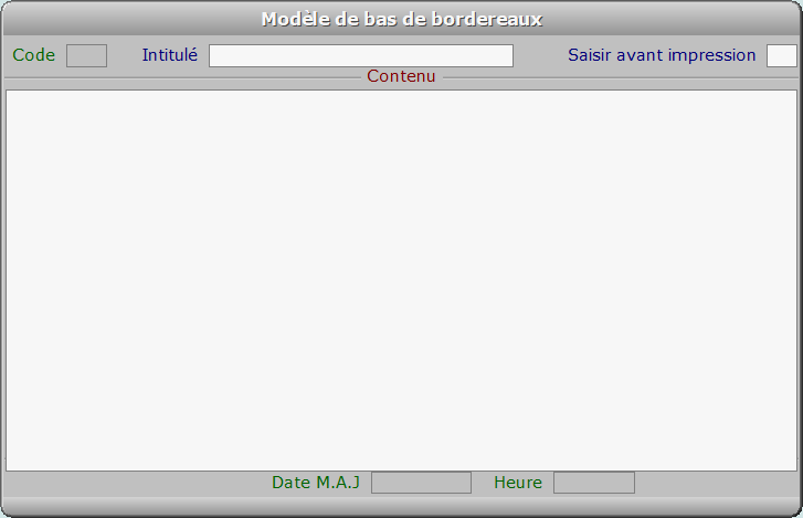 Fiche modèle de bas de bordereaux - ICIM MESSAGERIE