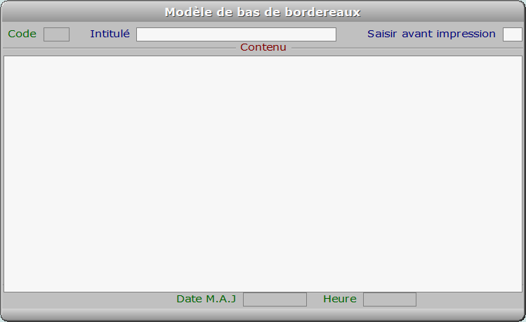 Fiche modèle de bas de bordereaux - ICIM MESSAGERIE