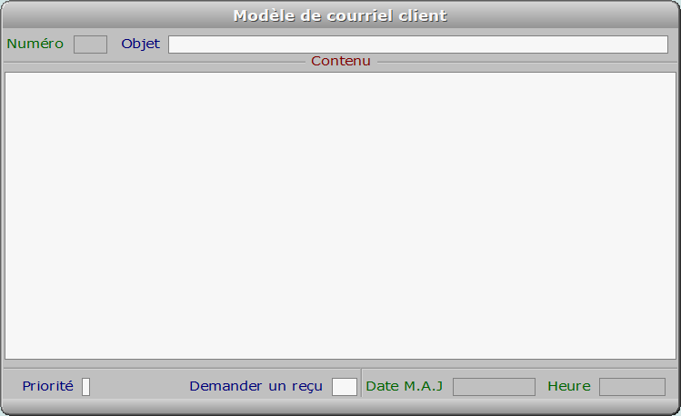 Fiche modèle de courriel client - ICIM FACTURATION