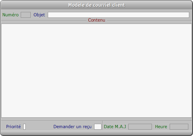 Fiche modèle de courriel client - ICIM COURSE