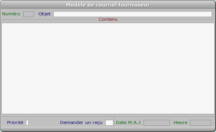 Fiche modèle de courriel fournisseur - ICIM MESSAGERIE