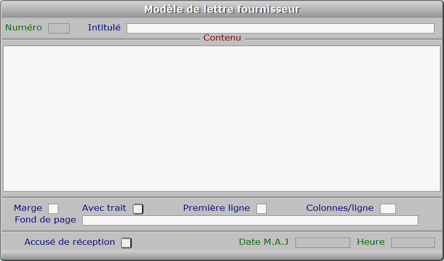 Fiche modèle de lettre fournisseur - ICIM RESSOURCES HUMAINES