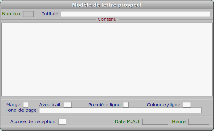 Fiche modèle de lettre prospect - ICIM PROSPECTION