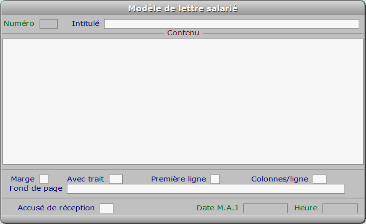 Fiche modèle de lettre salarié - ICIM PAYE