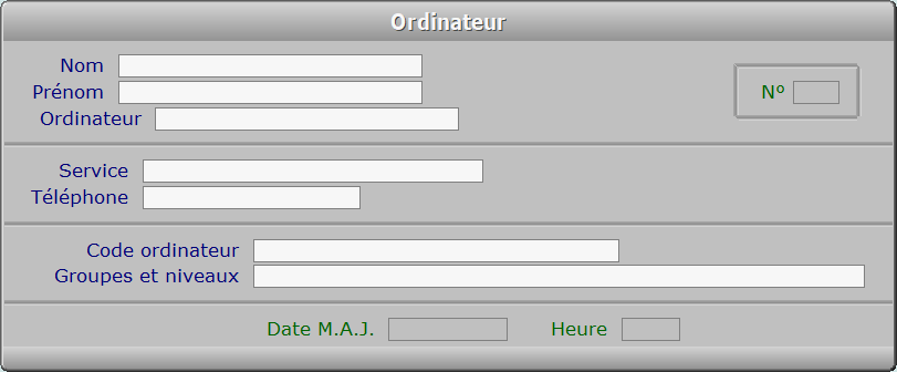 Fiche ordinateur - ICIM SYSTEME
