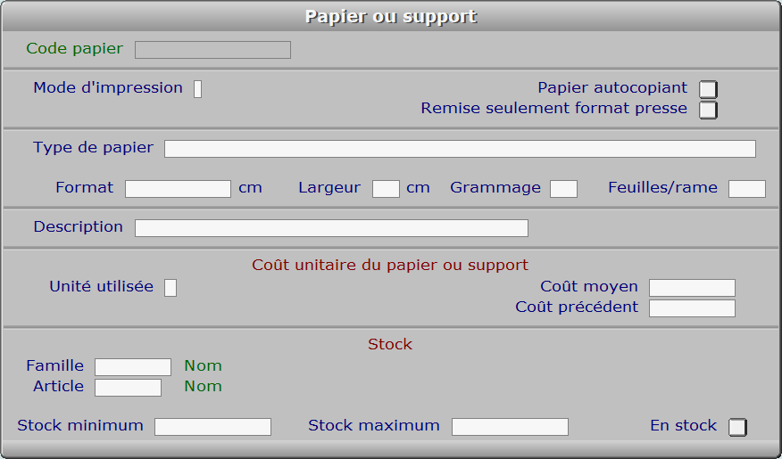 Fiche papier ou support - ICIM IMPRIMERIE