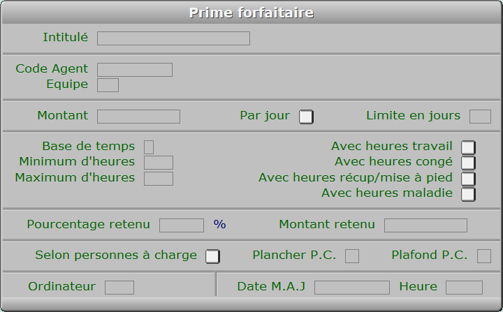 Fiche prime forfaitaire - ICIM RESSOURCES HUMAINES